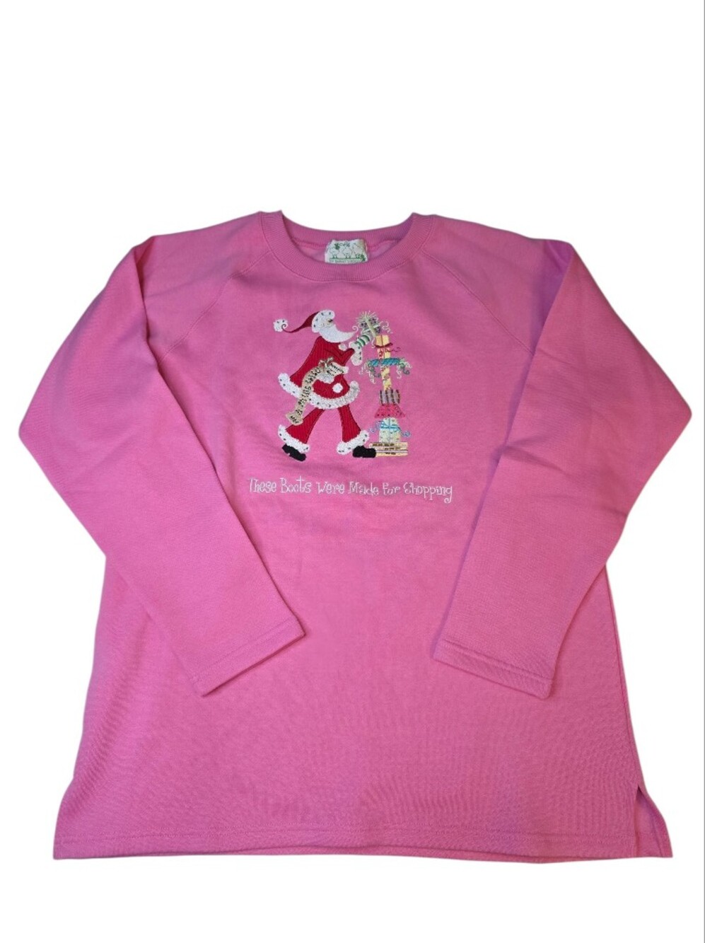 The Quacker Factory Embroidered Santa Sweatshirt